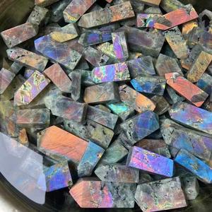 หินบำบัดคริสตัลธรรมชาติเสาหินลาบราดอไรต์สีม่วง - Product Image 3