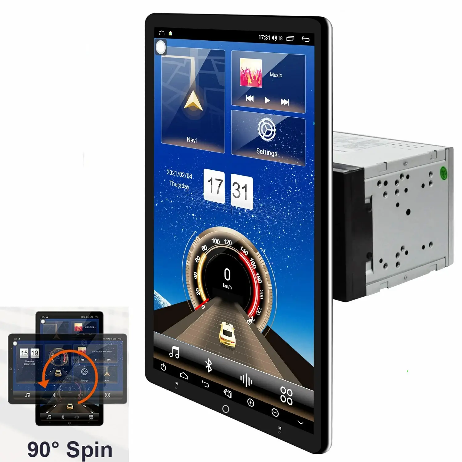 Carplay Android 12 360 Degrees Car Radio with Frame IPS Carplay Autoradio DSP 2Din GPS Navigation Stereo