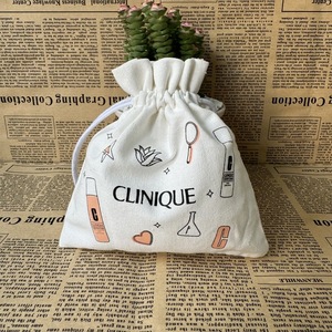High End Organic Cotton Muslin Drawstring Pouch Canvas Wedding Recovery Kit <b>Bag</b> Guests' Hangover Survival Kit Favors - Product Image 2