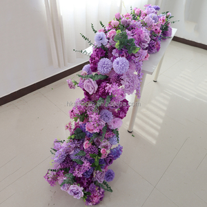 SMOOTH 8ftx 8ft Roll up Fabric Backing Purple <b>Artificial</b> <b>Flower</b> Wall Panels Backdrop Wedding Decoration <b>Flowers</b> - Product Image 2