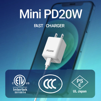 Nouvel adaptateur secteur portable USB-C PD 20W 2026 pour ordinateurs portables et téléphones