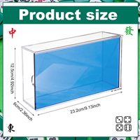 Boîte de rangement pour cartes de mahjong américain en acrylique, taille standard 160, transparente, 1,2 pouce, moderne, écologique, lavable, polie
