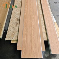 Panneau mural et de plafond en PVC imitation bois, revêtement décoratif en plastique, anti-moisissure, pour plafond en PVC, intérieur