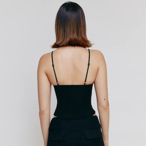 Gran Oferta de Verano 2026: Top Corto Corsé Camisola para Mujer, con Varillas, Tirantes, Sin Espalda, Ajustado al Cuerpo, de Punto Transpirable, Estilo Casual y de Moda - Product Image 4