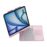 Clavier pour iPad à rotation 360 degrés avec étui de protection en matériau ABS pour iPad Pro 12.9/Pto 13/Air 13 pouces