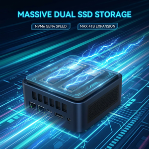 R5-6600H R7-6800H R7-8745HS มินิพีซีรองรับ16GB DDR4 512GB SSD <span class=keywords><strong>Windows</strong></span> <span class=keywords><strong>10</strong></span>ใช้ในธุรกิจจอแสดงผลแบบเงียบ4K 60Hz มินิพีซี - Product Image 4
