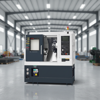 Pour machine de tournage CNC à 3 axes à haute précision à broche unique et à banc incliné pour pièces métalliques