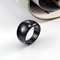 POYA Jewelry Bague en céramique pour femme Large haute polie Design classique Bague de fiançailles Bague de mariage Meilleur cadeau