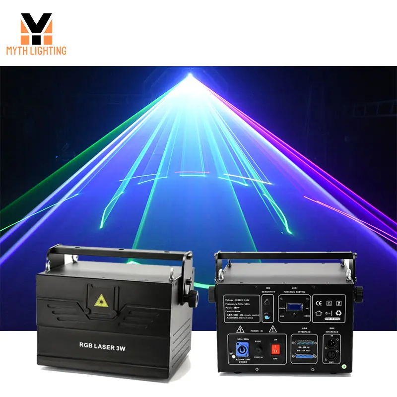 Fabriek Prijs Ilda Laser Animatie Pc Gestuurde 3W 5W 10W Rgb Dj Laserlicht