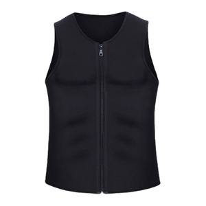 European American Fitness Compression Shirt <strong>Men's</strong> Sports Shapewear Zipper Vest Breathable Neoprene Sweat Suit Shapers - Product Image 5