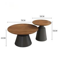 Bureau à domicile moderne de haute qualité Ensemble de tables rondes de café et de thé en MDF de luxe