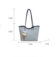 Nouveau sac fourre-tout pour femme en PU tendance, couleur unie, grande capacité, résistant à l'eau, portable, à porter sur l'épaule, pour les voyages et l'usage quotidien