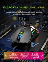 Nuevo Ratón Gamer 7200DPI 7D Ergonómico RGB Programable para Computadora Oficina Ratón Gamer Honeycomb con Cable