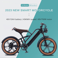 Vente à prix réduit Vélo de montagne électrique 7 vitesses 20 pouces à gros pneus Vélo électrique Ebike pour adultes Vélo de montagne électrique Vélo de ville