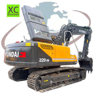 เครื่องจักรตีนตะขาบขนาดกลาง22ตันใช้เครื่องขุด R220-9s ฮุนไดพร้อมส่วนประกอบเครื่องยนต์หลักและปั๊มมือสอง - Product Image 1