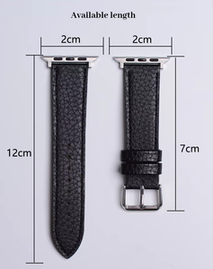 Bracelet de montre en cuir PU lychee de haute qualité pour <span class=keywords><strong>Watch</strong></span> <span class=keywords><strong>7</strong></span>/6/5/4/3 SE, largeur de bracelet 24 mm, plusieurs couleurs - Product Image 6