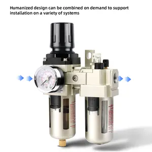 Unité de traitement de source d'air pneumatique FRL combinaison filtre à air régulateur huile lubrificateur régulateur SMC AC pièces de régulateur
