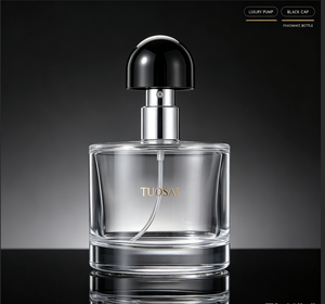 <span class=keywords><strong>Lechan</strong></span> Luxe Cilindrische Ronde Zware Bodem Geur Glazen Parfumflesjes Leeg met Pompsprayer 100ml 50ml 30ml - Product Image 3