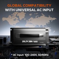 Chargeur de batterie 600W avec ventilateur de refroidissement pour batteries lithium-ion, LiFePO4, LFP, plomb-acide (SLA) 12V, 24V, 36V, 48V, 60V, 72V, 6A-25A