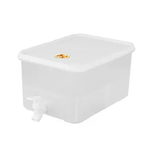 Musluk ile 3.5L kapasiteli plastik soğuk su sürahisi su ısıtıcısı buz suyu siyah çay su buzdolabı saklama kutusu soğuk içecek dağıtıcıları