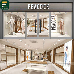 Étagère d'exposition pour magasin de vêtements sur mesure, comptoir de vêtements, vitrine de vêtements, meuble en verre, mobilier - Product Image 4