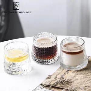 Creative Rotatable Fashioned Crystal 160ml 5oz Whiskey Glass Tumbler Wine Glass Cup Mug