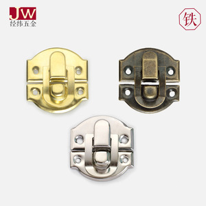 Boucle Yuanbao en fer plaqué argent antique jaune de Jingwei Hardware pour boîtes à bijoux et coffrets cadeaux - Product Image 1