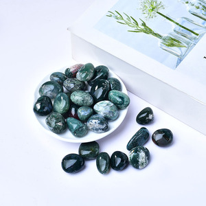 Nhà Máy Cung Cấp Tự Nhiên Hồ Cá Đá Moss Agate Lớn Hạt Tumbles Đá Khuếch Tán Đá - Product Image 3