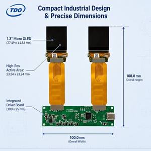Layar Mikro 3.5K 90Hz 1.3 Inci Antarmuka MIPI dengan Modul Papan Penggerak DUAL Type-C untuk Simulator Headset VR/MR/XR Kelas Atas - Product Image 4