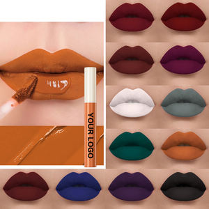 Ustom-brillo de labios de 24 colores, maquillaje resistente al agua, hidratante negro y blanco - Product Image 2