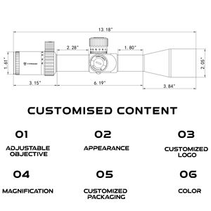กล้องเล็ง TYPHON 6-24X50SFIR ขนาดหลอด 30 มม. เคลือบหลายชั้น ระนาบโฟกัสที่สอง พร้อมไฟส่องสว่าง  แบบยืดหดได้ พร้อมวงแหวนยึดกล้อง - Product Image 4
