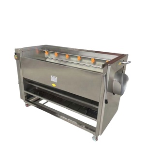 Commercial Fruit and <b>Vegetable</b> Washer Peeler Machine <b>Brush</b> Roller for Potato Lotus Root Taro Carrot Radish Ginger Cassava - Product Image 4