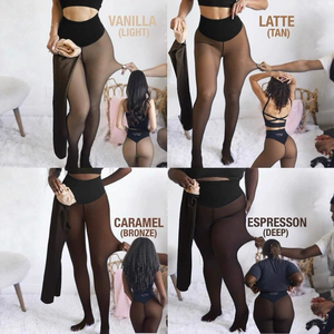 2025 Newest Popular Translucent Thermal Winter Warm Fake <strong>Dark</strong> Skin <strong>Brown</strong> Fleece Lined High Waist Breathable Snagging <strong>Leggings</strong> - Product Image 3
