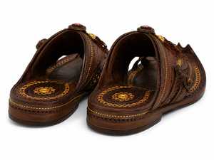 Sandalias de cuero genuino Kolhapuri con anillo para el dedo del pie para mujer, sandalias planas étnicas hechas a mano, calzado informal trenzado - Product Image 3
