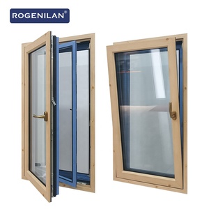 Fenêtres à battants Rogenilan modernes à rupture de pont <span class=keywords><strong>thermique</strong></span>, triple <span class=keywords><strong>vitrage</strong></span> Low-e, en aluminium et PVC co-extrudé multi-chambres - Product Image 1