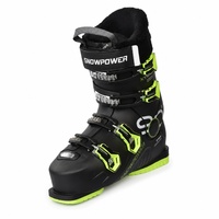Chaussures de ski d'hiver haute performance, coque en polyuréthane durable, doublure thermique, quatre boucles, sangle de maintien, tailles personnalisées pour le ski