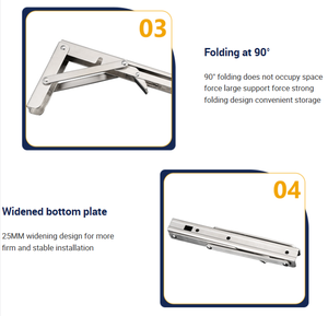 Sản xuất cung cấp Wall <span class=keywords><strong>Mount</strong></span> khung kim loại thép không gỉ gắn tam giác Khung điều chỉnh nhiệm vụ nặng nề nổi kệ - Product Image 5