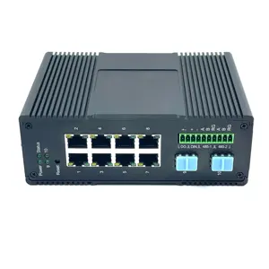 Yönetilen endüstriyel anahtar katman 2 8*10/100/1000Base-T Ethernet bağlantı noktası 2 * RS485 /2 * RS232 1 * DIN 1 * DOUT 2*10G BASE-X SFP +