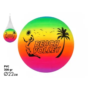 Balón de Voleibol de Playa Arcoíris de 22 cm, PVC, 200 g, para Jugar al Aire Libre - Product Image 1