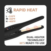 Ensemble de cadeau Portable sans fil brosse à lisser les cheveux Rechargeable sans fil lisseur de barbe chargeur Usb fer plat