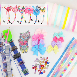 Kit de fabrication de bandeaux pour filles Diamond Little Girl, ensemble de bandeaux papillon faits à la main pour enfants, accessoires de fabrication de bandeaux personnalisables - Product Image 4