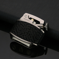 Briquet en métal personnalisé avec logo, flamme nue, rétro, à huile et kérosène, portable, pour cigarettes et cigares, cadeaux d'affaires pour hommes