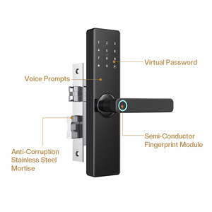 Tenon T09 Apartment Room Waterproof <strong>Biometric</strong> Finger Print Locks Doors Battery Operated Electronic Tuya Smart Door Lock Card - Product Image 3