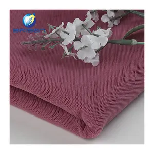 Wedding Bridal Dress Fabrics Purple Trilobal 100% Polyester Tulle Fabrics
