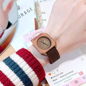 Reloj Infantil Personalizable CILOA, de Cuarzo, con Puntero, Moderno, Casual, Cuadrado, Marrón, Resistente al Agua, Estilo Estudiantil, de Aleación - Product Image 5