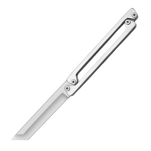 Navaja Plegable Totalmente de Acero, Ultraafilada, de Alta Dureza, para Comer Fruta, Desempacar Carne, Uso en Exteriores, Defensa Personal, OEM - Product Image 1