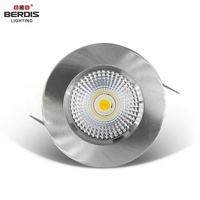 Spot LED encastré sans scintillement 68-75mm, découpe 5W, blanc chaud, style nordique allemand, IP21/54/65/67, pour cuisine, certifié CE, THD<11%