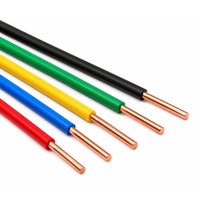 Câble de construction en cuivre massif PVC H07V-U 450/750V, câbles électriques ignifuges pour conduits et goulottes