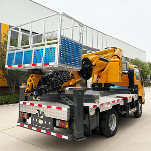 Plateforme de travail élévatrice télescopique hydraulique montée sur <span class=keywords><strong>camion</strong></span> de 32 m avec nacelle pour levage de personnel - Product Image 6