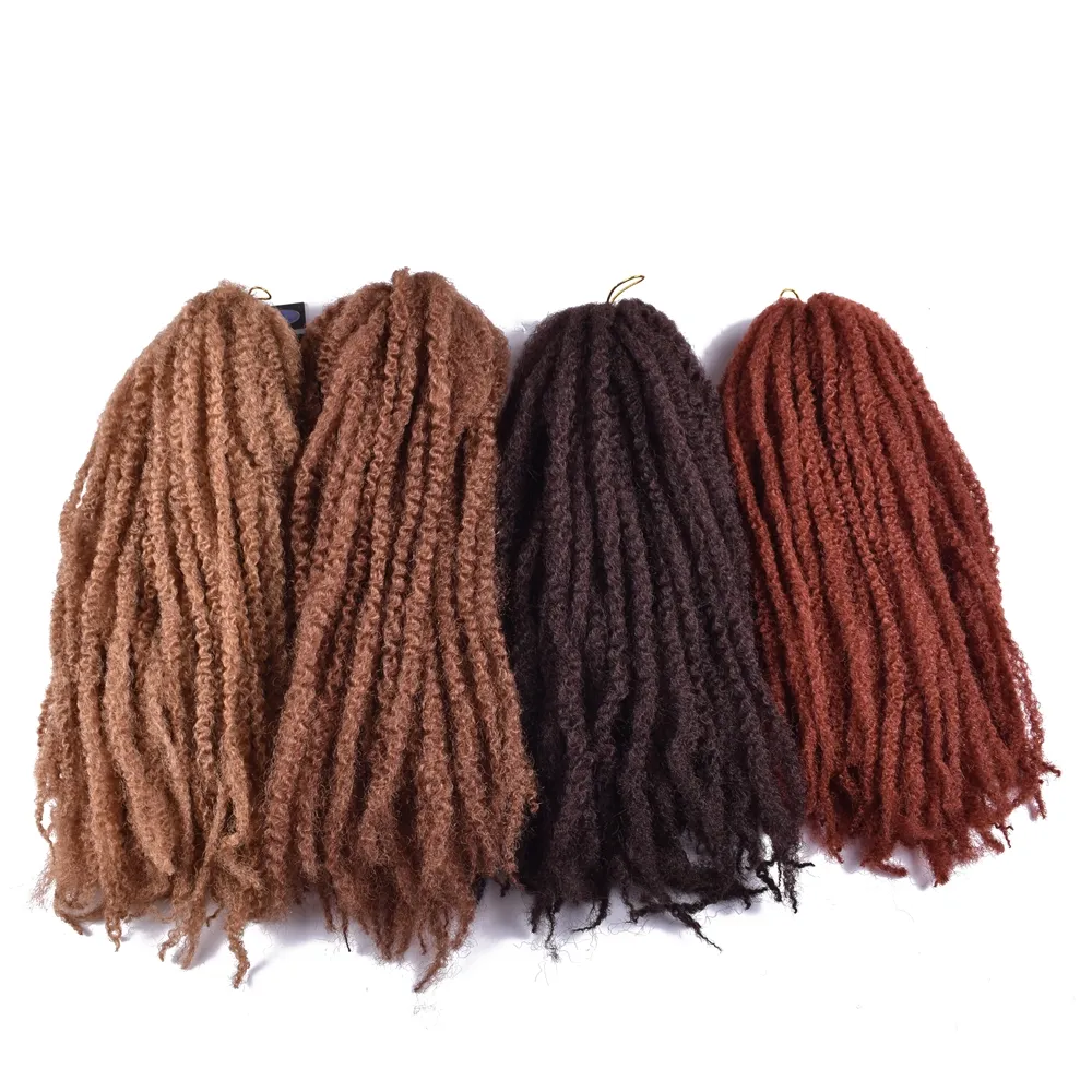 20 pouces 110g afro crépus bouclés torsion tressage cheveux couleur synthétique marley cheveux